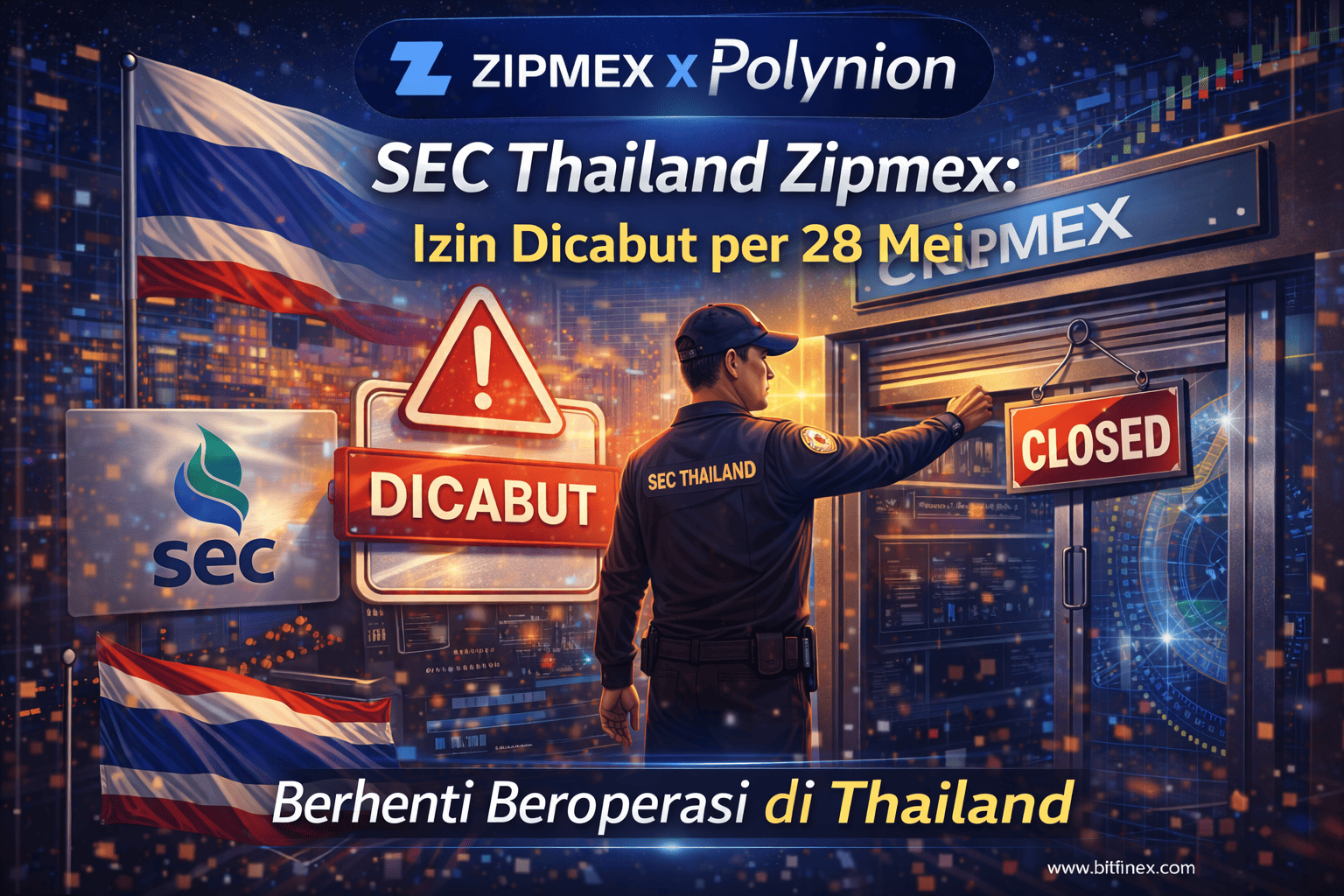 SEC Thailand Zipmex: Izin Dicabut per 28 Mei