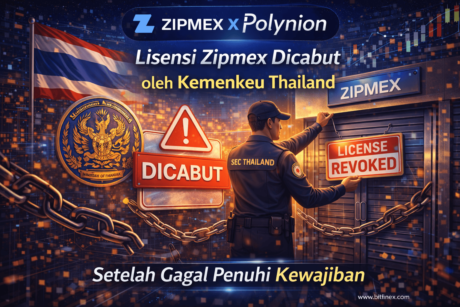 Lisensi Zipmex Dicabut oleh Kemenkeu Thailand